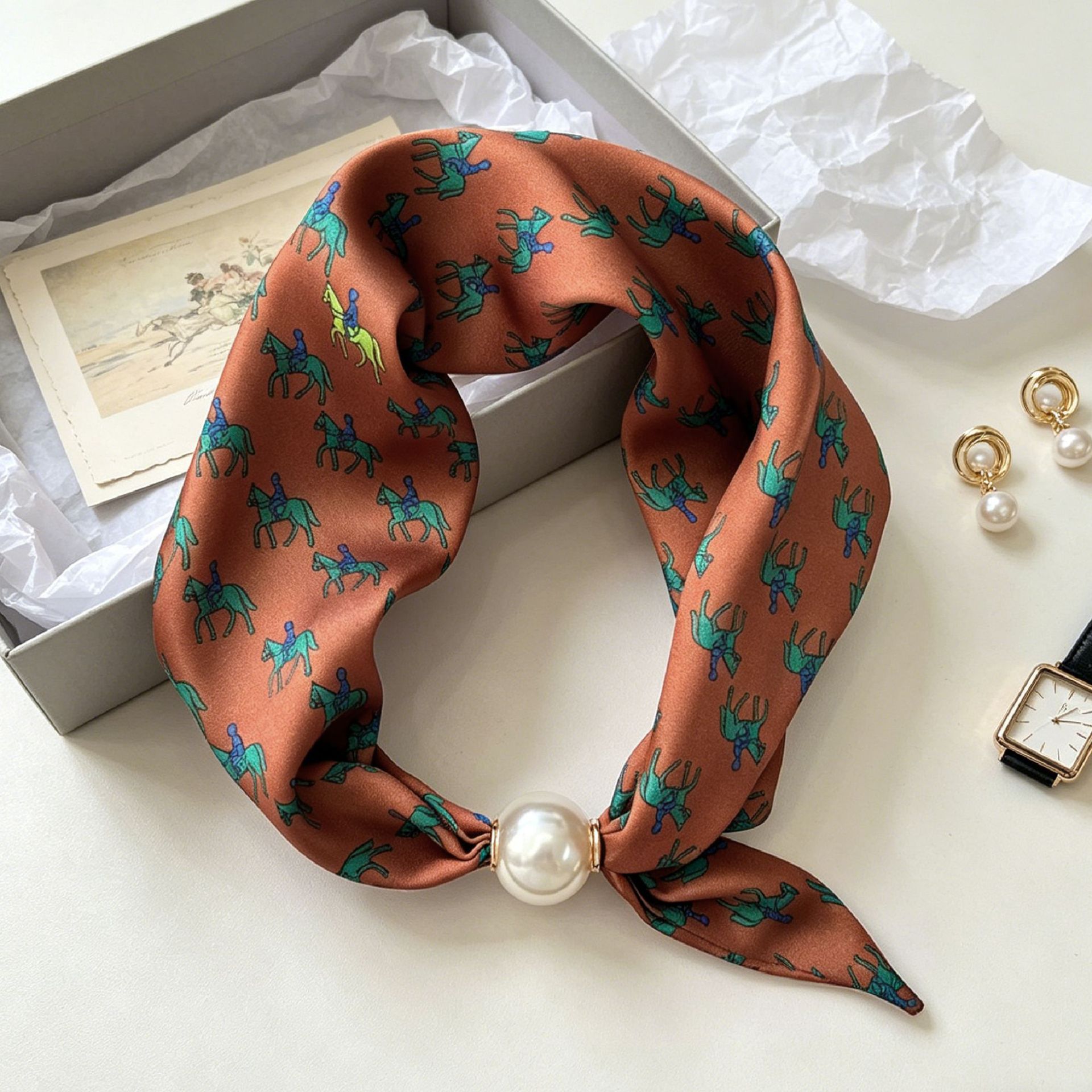 Face Scarf Mask - Bufanda Magnética de Perlas Luxury Knight