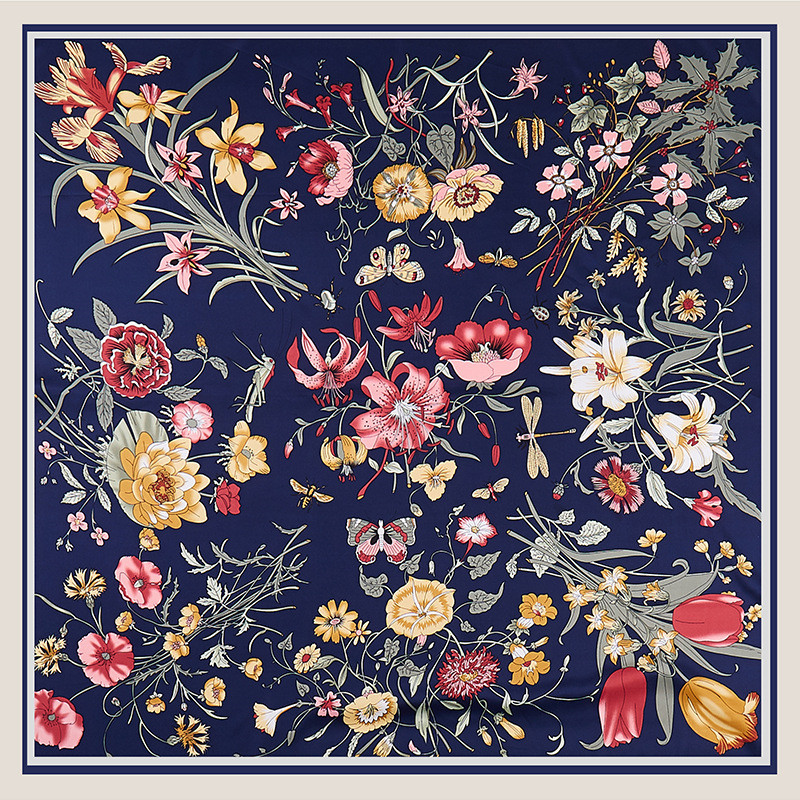 Scarf Silk Square - POBING-bufanda de sarga de seda para