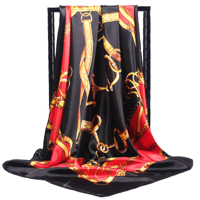 Face Scarf Mask - Bufanda de seda con estampado de