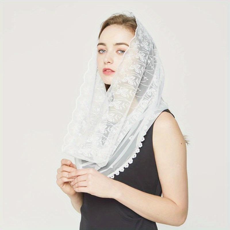 Infinity Scarf Knit - Velo de Capilla para Mujer, Mantilla,
