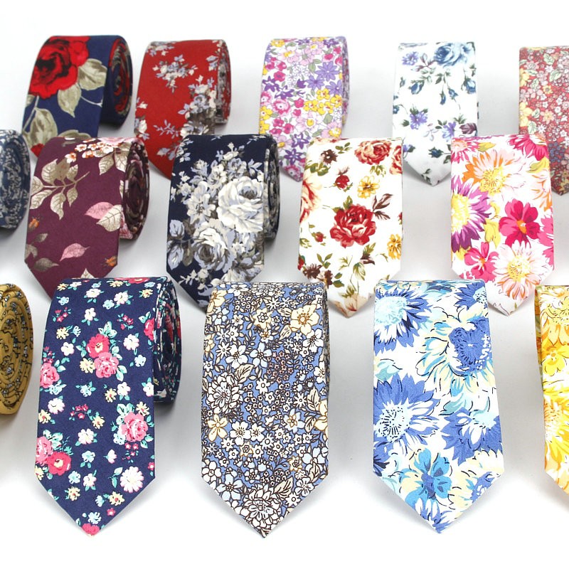Skinny Tie Men - Nueva corbata Floral para hombres y