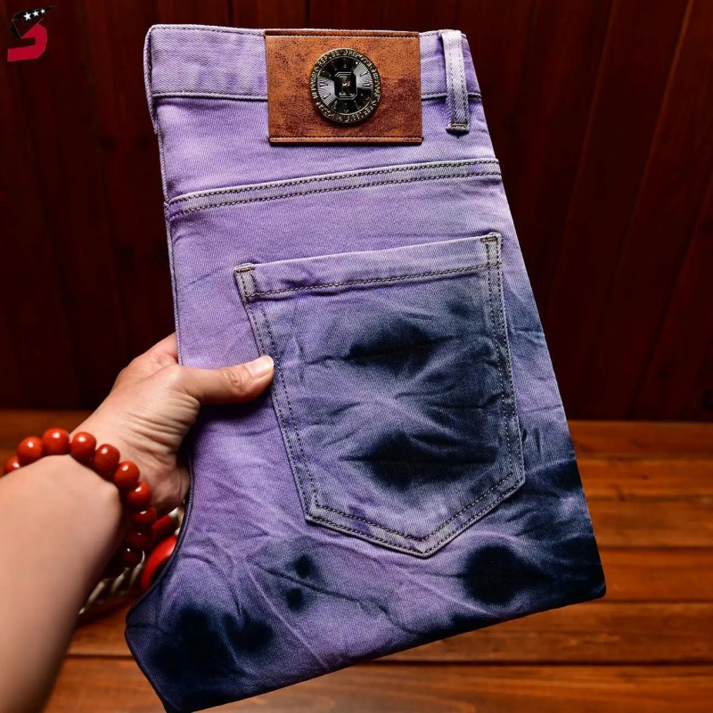 Jeans Retro Morados Tie Dye de - Skinny Tie Men reseña y precio