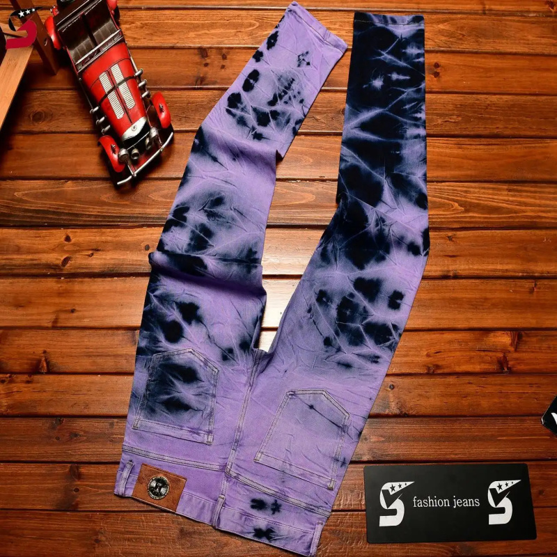 Jeans Retro Morados Tie Dye de - Skinny Tie Men reseña y precio