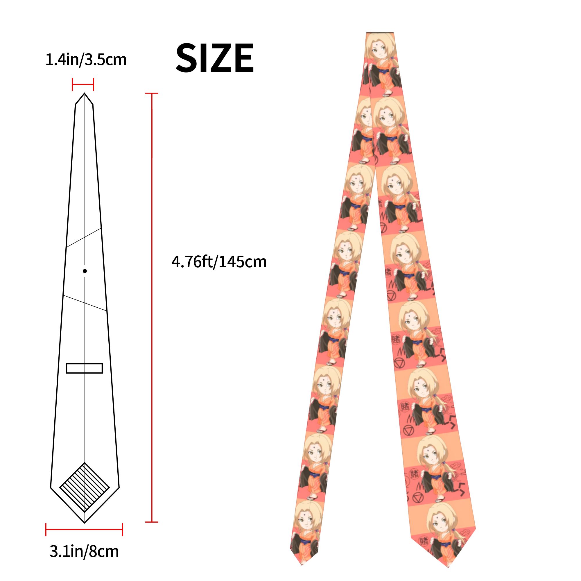 Corbata Sasuke Tsunade Unisex, - Skinny Tie Men reseña y precio