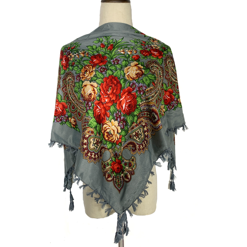 Bufanda cuadrada Floral rusa d - Bandana Cotton reseña y precio