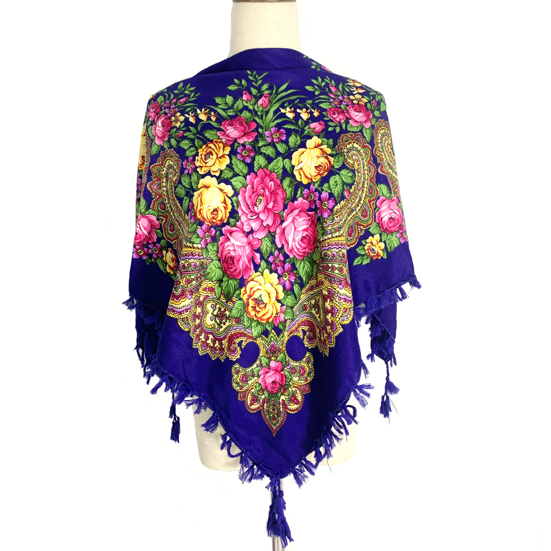 Bufanda cuadrada Floral rusa d - Bandana Cotton reseña y precio