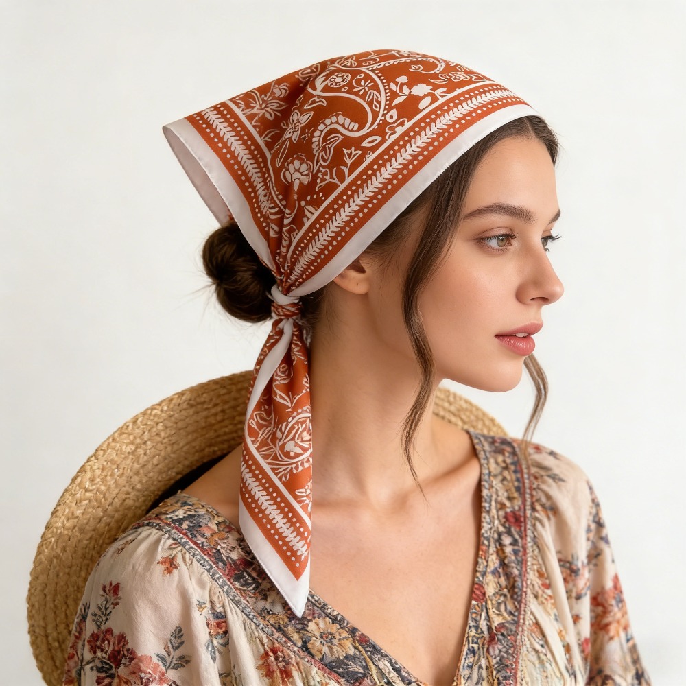 Pañuelo de seda con estampado  - Scarf Silk Square reseña y precio
