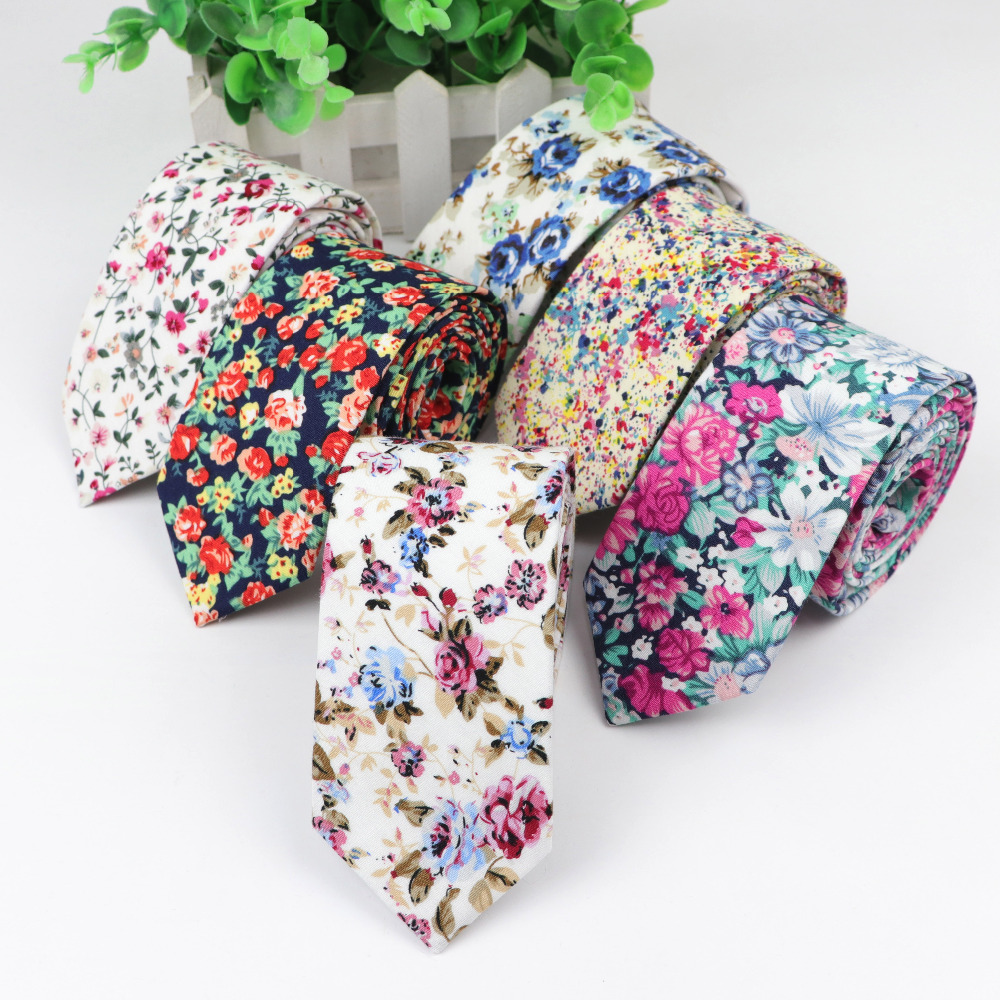 Corbata de flores de algodón C - Skinny Tie Men reseña y precio
